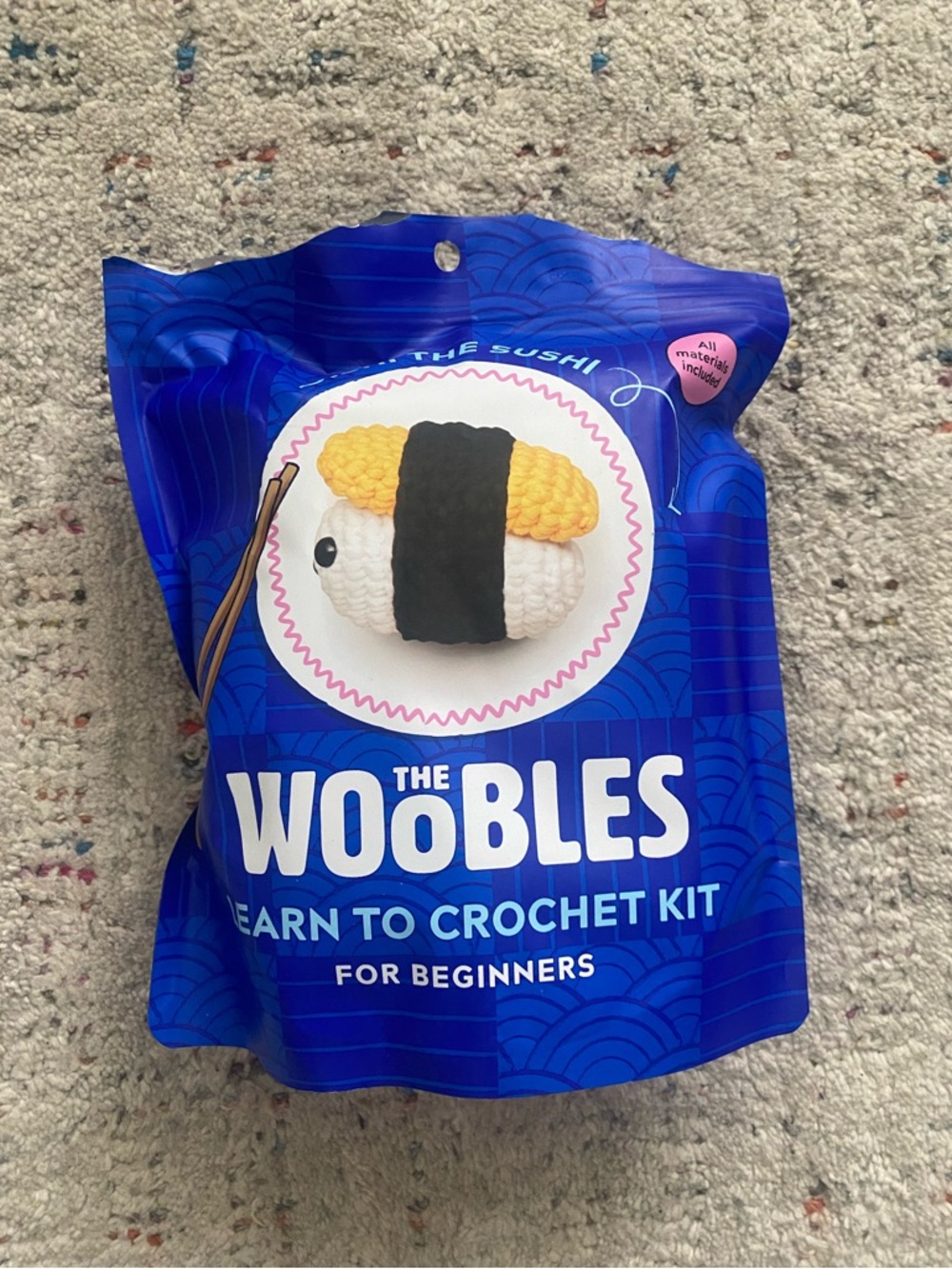 The Woobles Oishi the Sushi learn to crochet kit